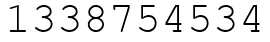 Число 1338754534.