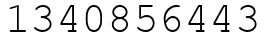 Число 1340856443.