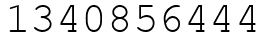 Число 1340856444.