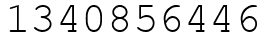 Число 1340856446.