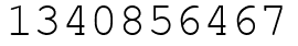 Число 1340856467.