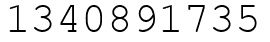 Число 1340891735.