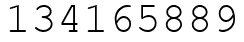 Число 134165889.