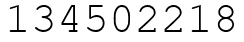 Число 134502218.