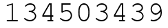 Число 134503439.
