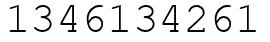 Число 1346134261.