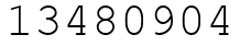 Число 13480904.