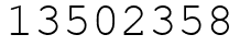 Число 13502358.