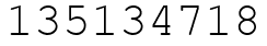 Число 135134718.