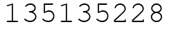 Число 135135228.