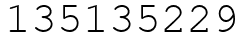 Число 135135229.