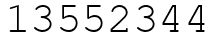 Число 13552344.