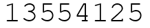 Число 13554125.