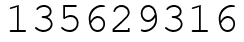 Число 135629316.