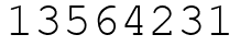 Число 13564231.