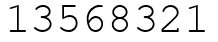 Число 13568321.