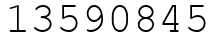 Число 13590845.