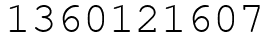 Число 1360121607.