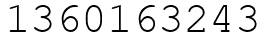 Число 1360163243.