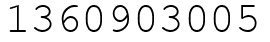 Число 1360903005.