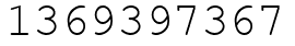Число 1369397367.
