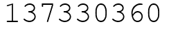 Число 137330360.