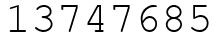 Число 13747685.