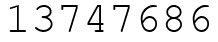 Число 13747686.