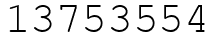Число 13753554.