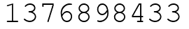 Число 1376898433.
