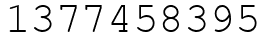 Число 1377458395.