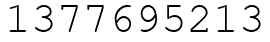 Число 1377695213.