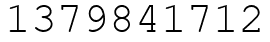 Число 1379841712.