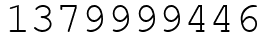 Число 1379999446.