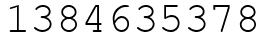 Число 1384635378.
