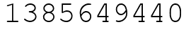 Число 1385649440.