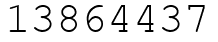 Число 13864437.