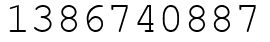 Число 1386740887.