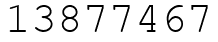 Число 13877467.