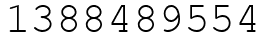 Число 1388489554.