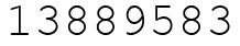 Число 13889583.