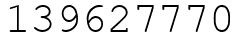 Число 139627770.