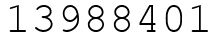 Число 13988401.