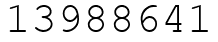 Число 13988641.