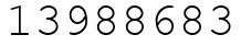 Число 13988683.