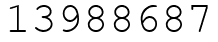 Число 13988687.