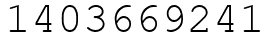 Число 1403669241.