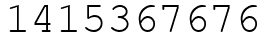Число 1415367676.