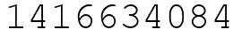 Число 1416634084.