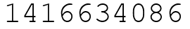 Число 1416634086.